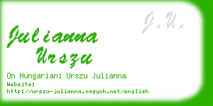 julianna urszu business card